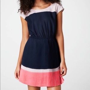 American Eagle Outfitters Tricolor Pleated Dress